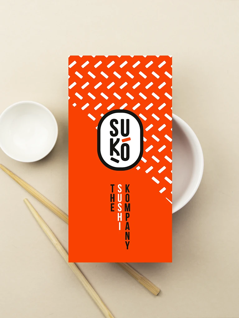 Création d'un flyer recto verso pour présenter les différents restaurants Suko situés à Nantes et en Haute-Savoie.